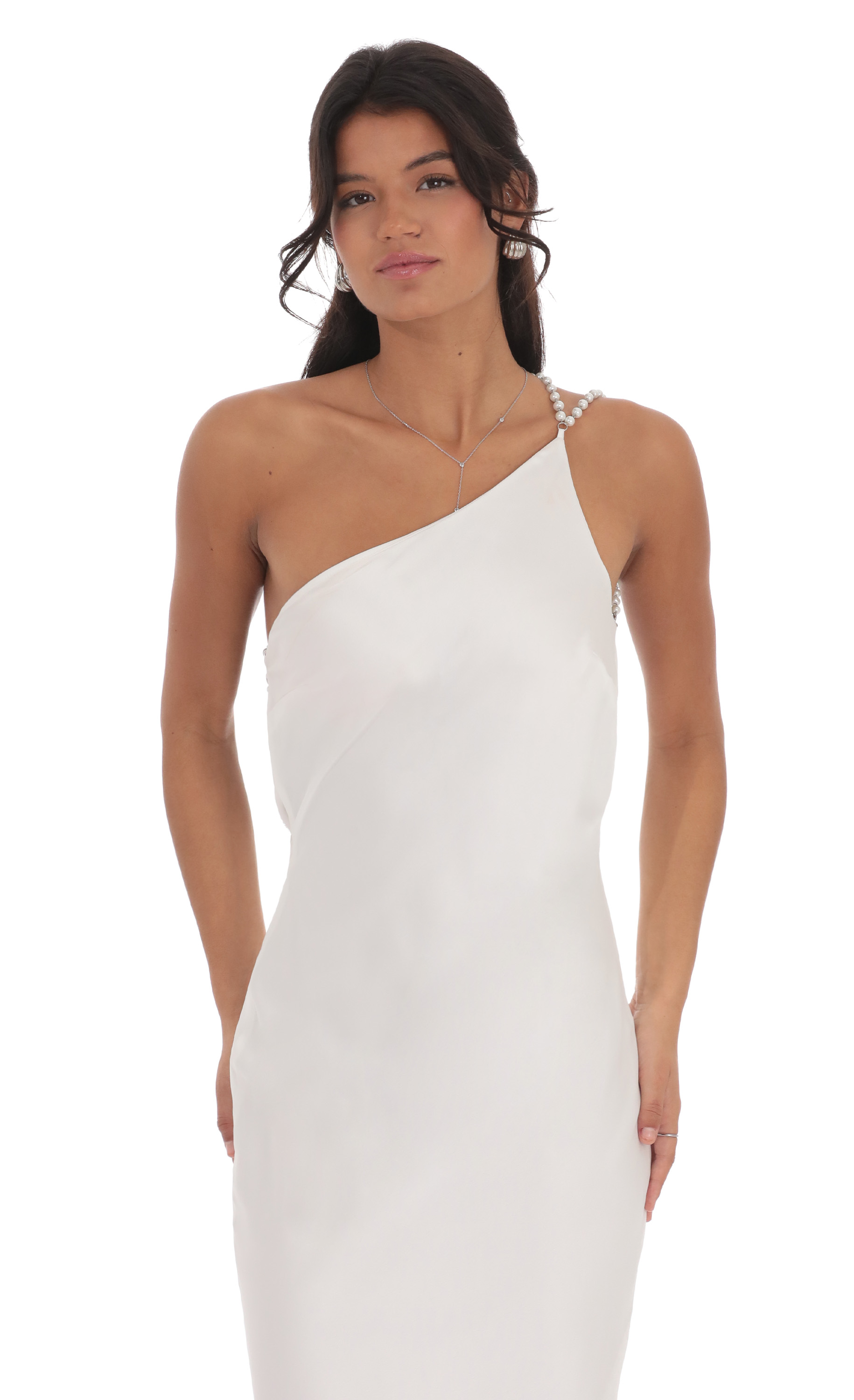 lucy in the sky one shoulder dress Ruched One Shoulder Dress in Black