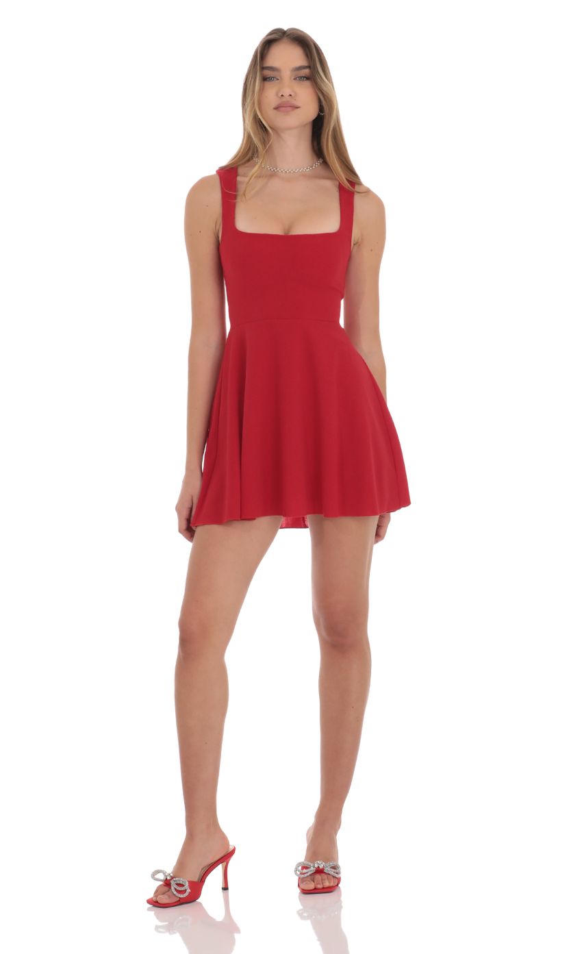 Picture Back Bow A-Line Dress in Red. Source: https://media-img.lucyinthesky.com/data/Nov24/850xAUTO/3db1ba05-8eff-47ec-8935-221be073205a.jpg