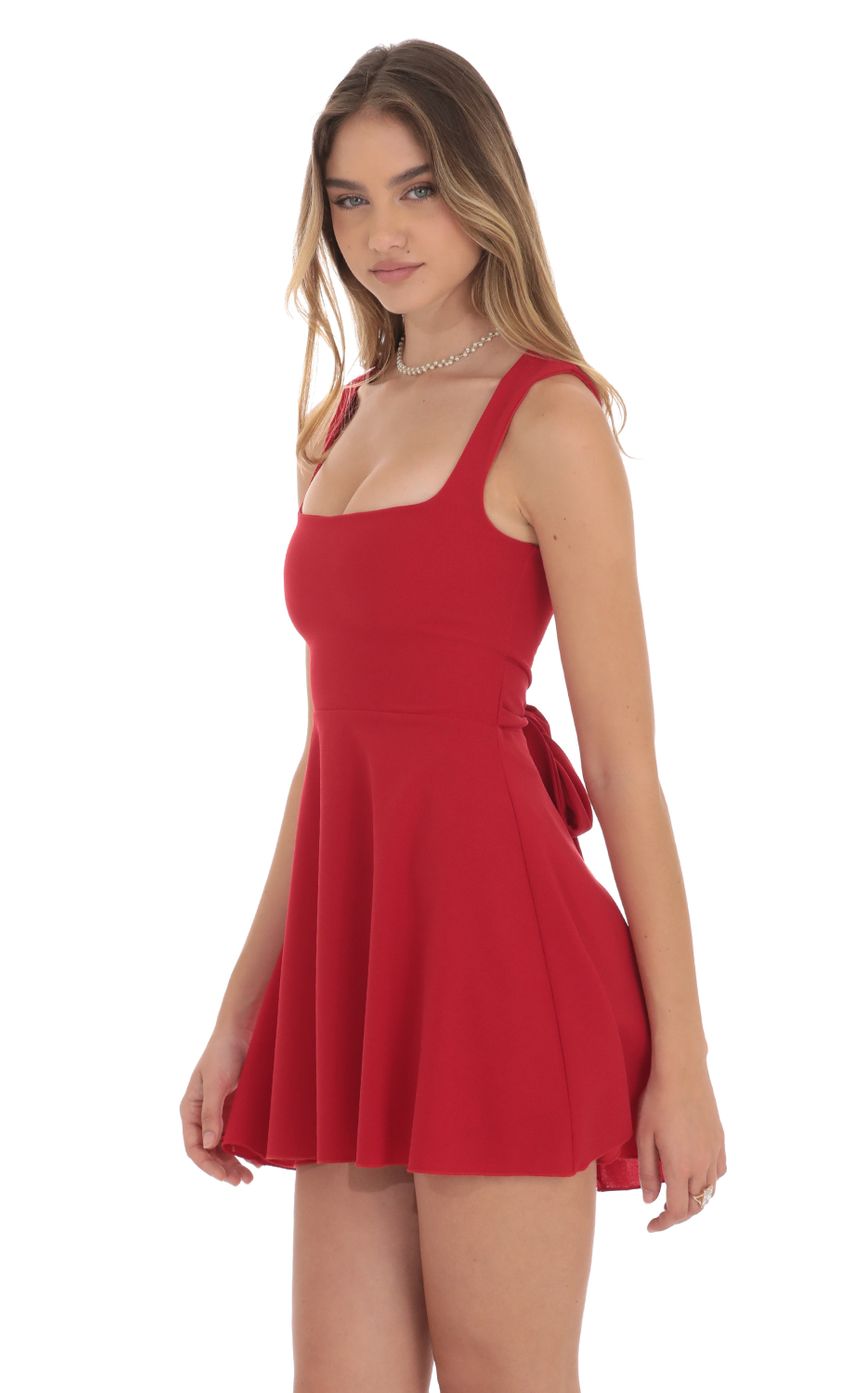 Picture Back Bow A-Line Dress in Red. Source: https://media-img.lucyinthesky.com/data/Nov24/850xAUTO/40091269-8488-470a-b733-fecaffaab6b0.jpg