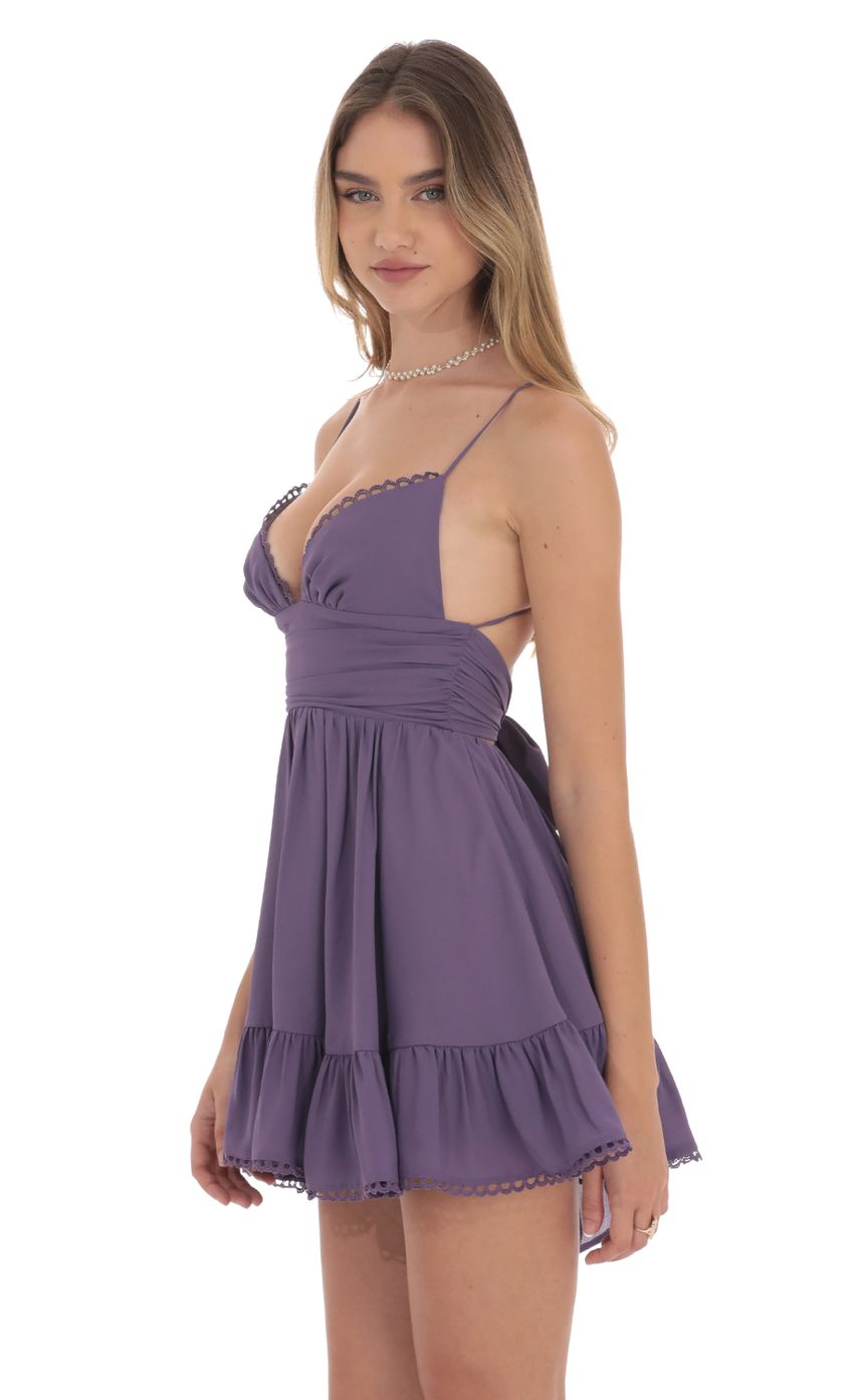 Picture Chiffon V-Neck A-line Dress in Purple. Source: https://media-img.lucyinthesky.com/data/Nov24/850xAUTO/7f145e2f-a045-48af-a6d9-6125f9bb73fd.jpg