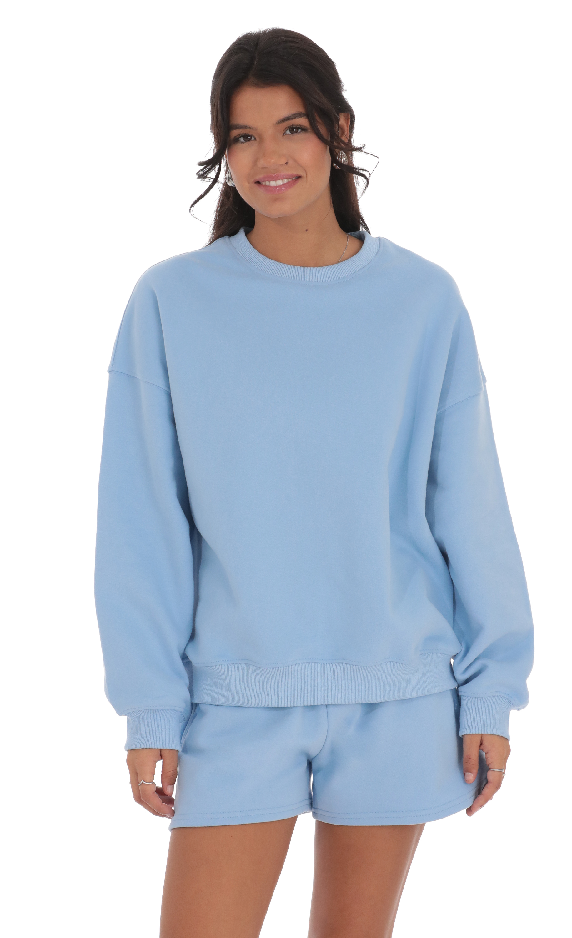 Fleece Jumper in Sky Blue