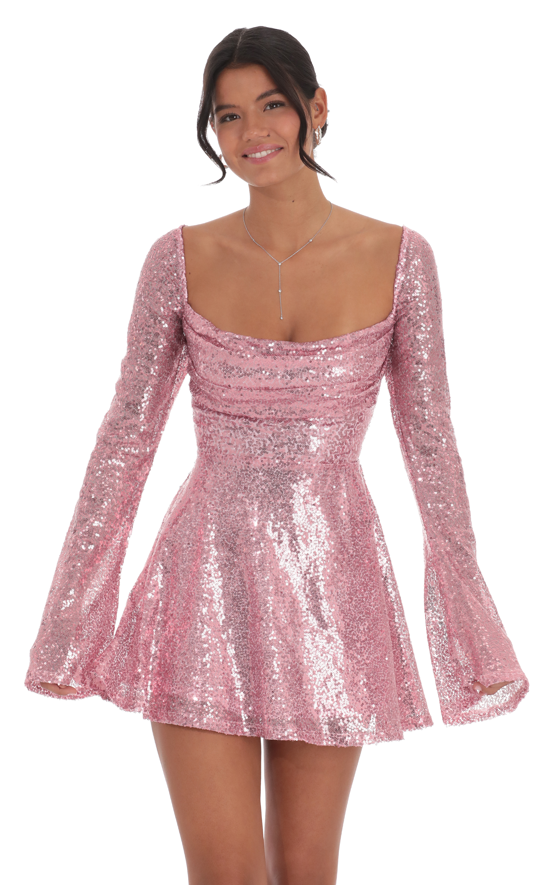 slim fit dress slacks Sparkly Glitter Homecoming Dresses Short Spaghetti Straps Prom Dress P –  formalgowns main image 1