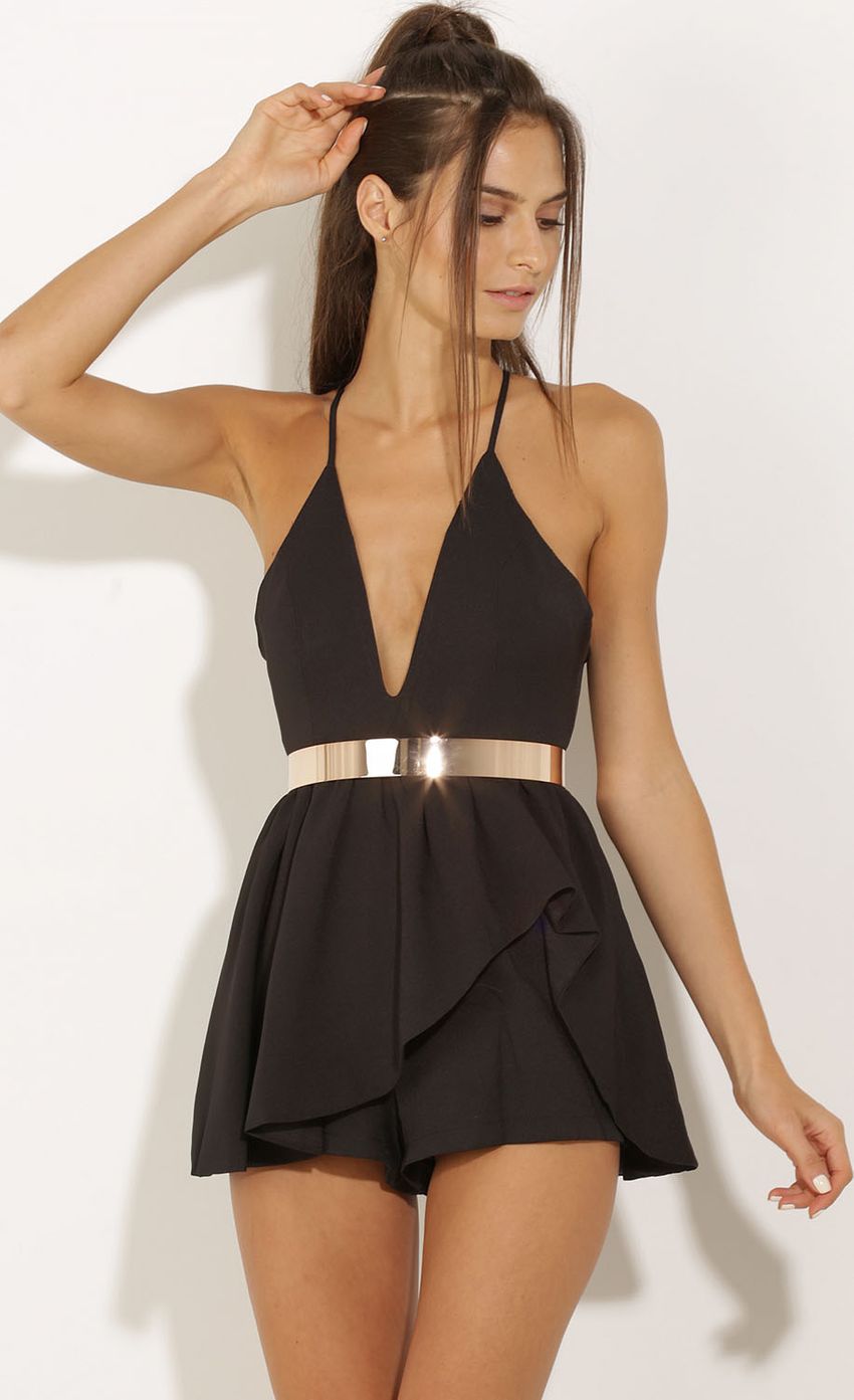 Picture Flounce Playsuit In Black. Source: https://media-img.lucyinthesky.com/data/Oct15_1/850xAUTO/0Y5A1606.JPG