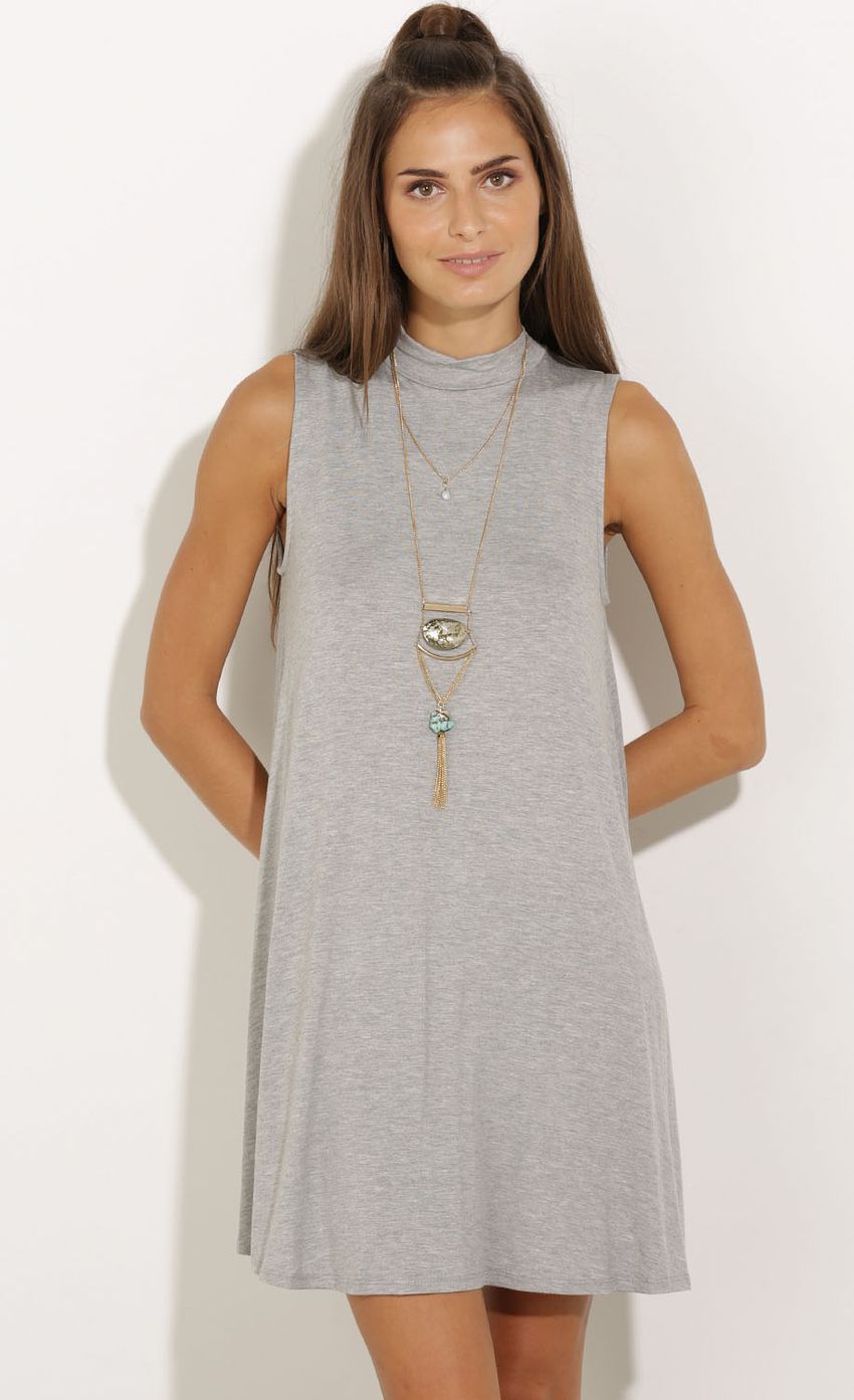 Picture Halter Shift Day Dress In Grey. Source: https://media-img.lucyinthesky.com/data/Oct15_1/850xAUTO/0Y5A5372.JPG