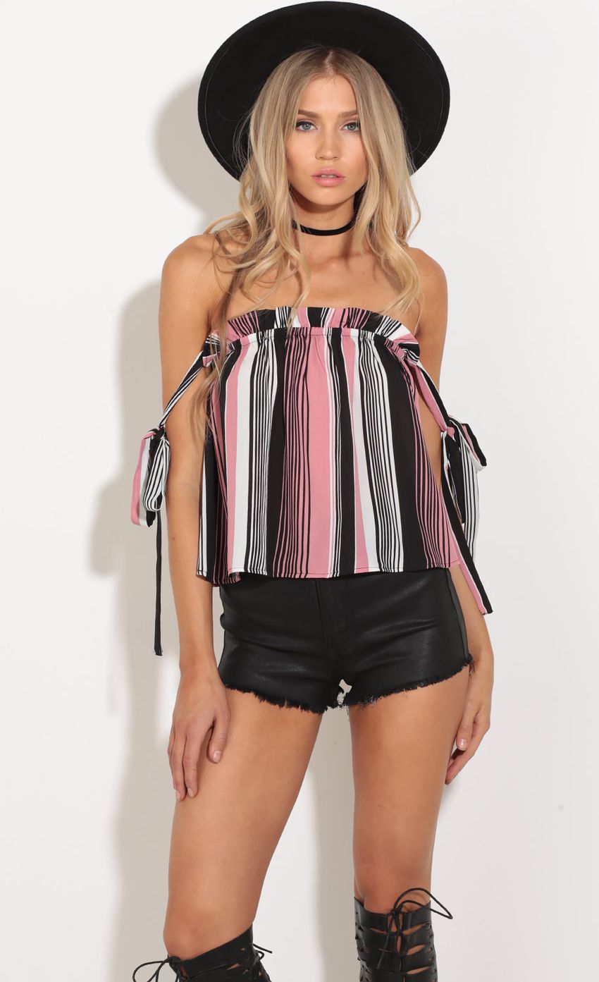 Picture Tie-Up Stripe Top In Pink. Source: https://media-img.lucyinthesky.com/data/Oct16_1/850xAUTO/0Y5A5672.JPG