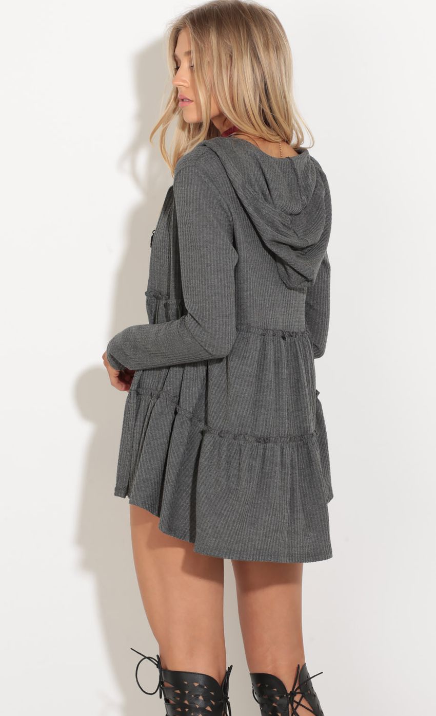 Picture Tiered Tie-Up Hooded Jumper In Grey. Source: https://media-img.lucyinthesky.com/data/Oct16_1/850xAUTO/0Y5A5935.JPG