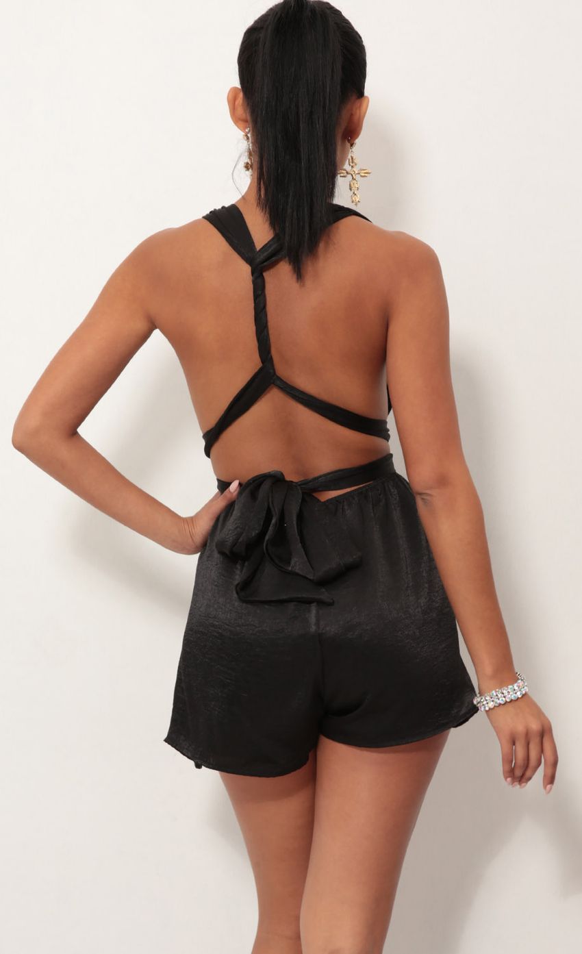 Picture Samara Satin Romper In Black. Source: https://media-img.lucyinthesky.com/data/Oct18_1/850xAUTO/0Y5A3228.JPG