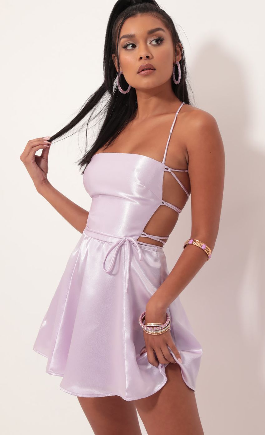 Product image for Nina Cutout A-line Dress in Lavender