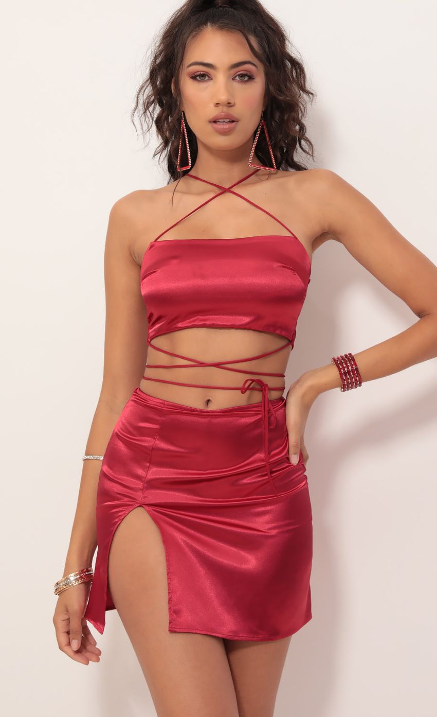 Picture Satin Slit Set in Deep Red. Source: https://media-img.lucyinthesky.com/data/Oct19_2/850xAUTO/781A6951.JPG