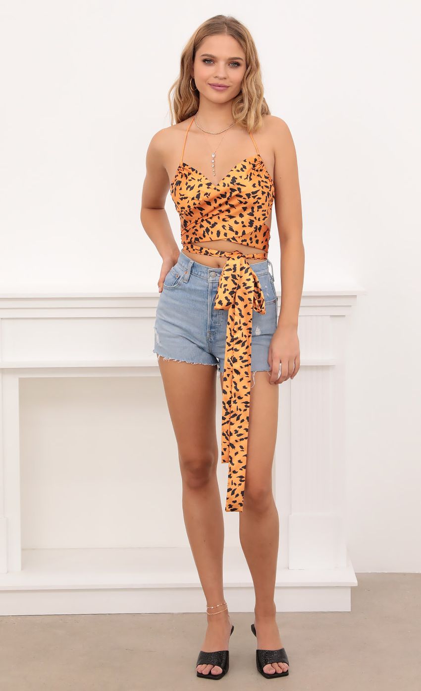 Picture Leopard Satin Bow Tie Top In Orange. Source: https://media-img.lucyinthesky.com/data/Oct20_1/850xAUTO/1V9A2993.JPG