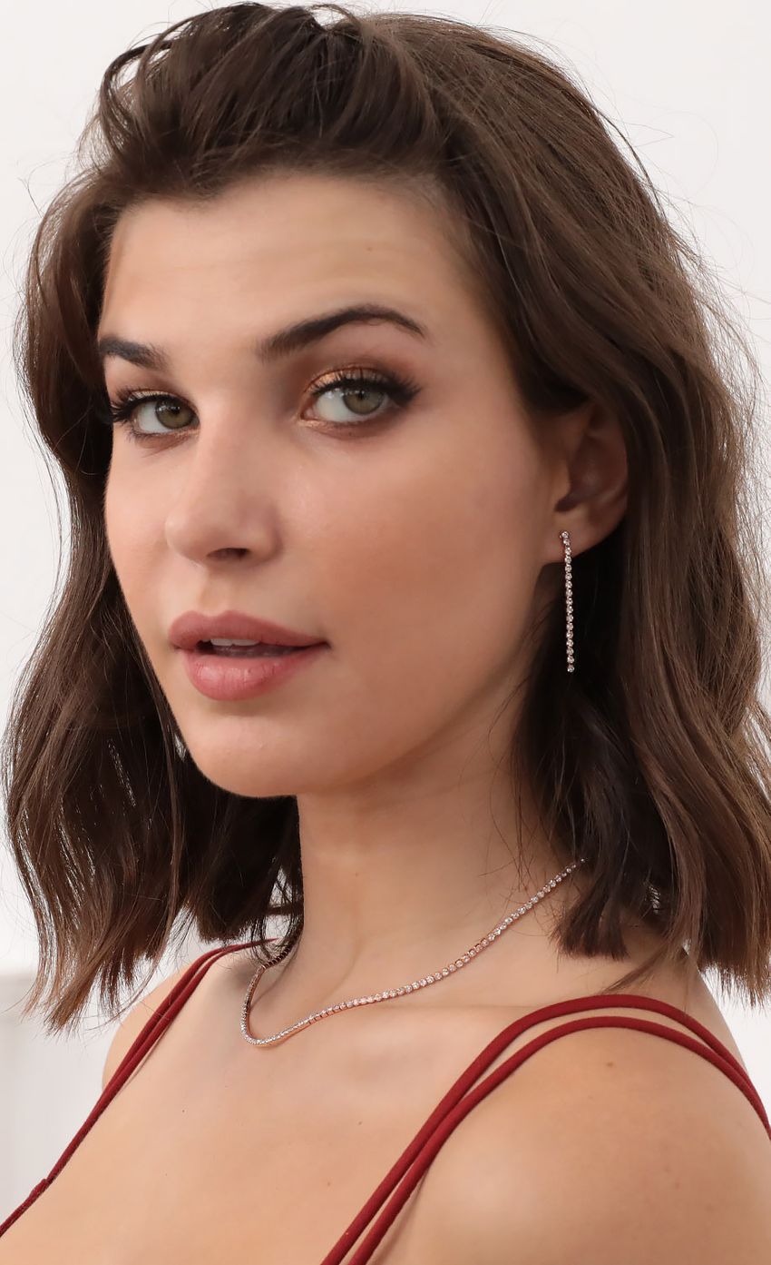 Picture Rose Gold Dainty Crystal Necklace and Earring Set. Source: https://media-img.lucyinthesky.com/data/Oct20_2/850xAUTO/1V9A4856.JPG