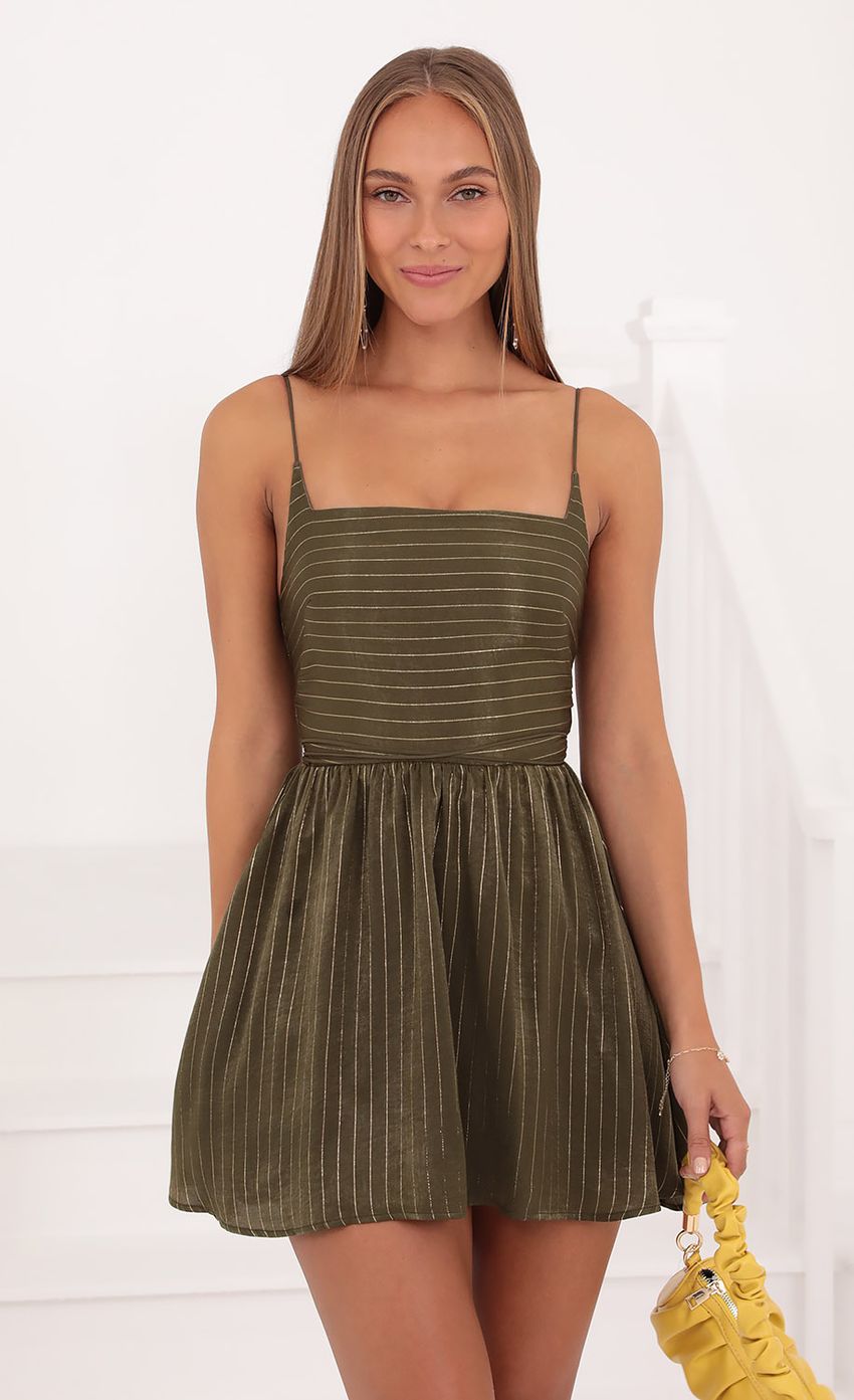 Picture Fit and Flare Dress in Green. Source: https://media-img.lucyinthesky.com/data/Oct21_1/850xAUTO/1V9A3825.JPG