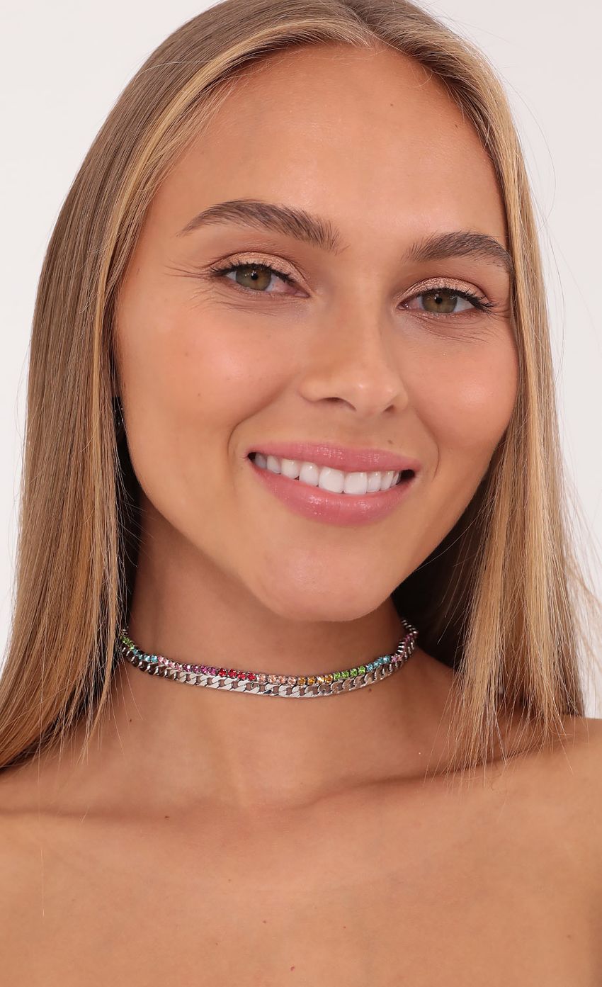 Picture Talk About Rainbows Choker in Silver. Source: https://media-img.lucyinthesky.com/data/Oct21_1/850xAUTO/1V9A7336.JPG