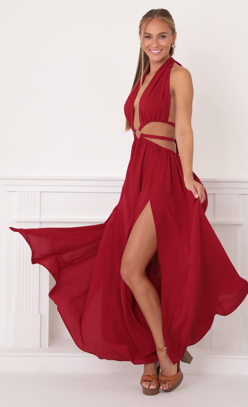 Product image for Cutout Maxi Dress in Red