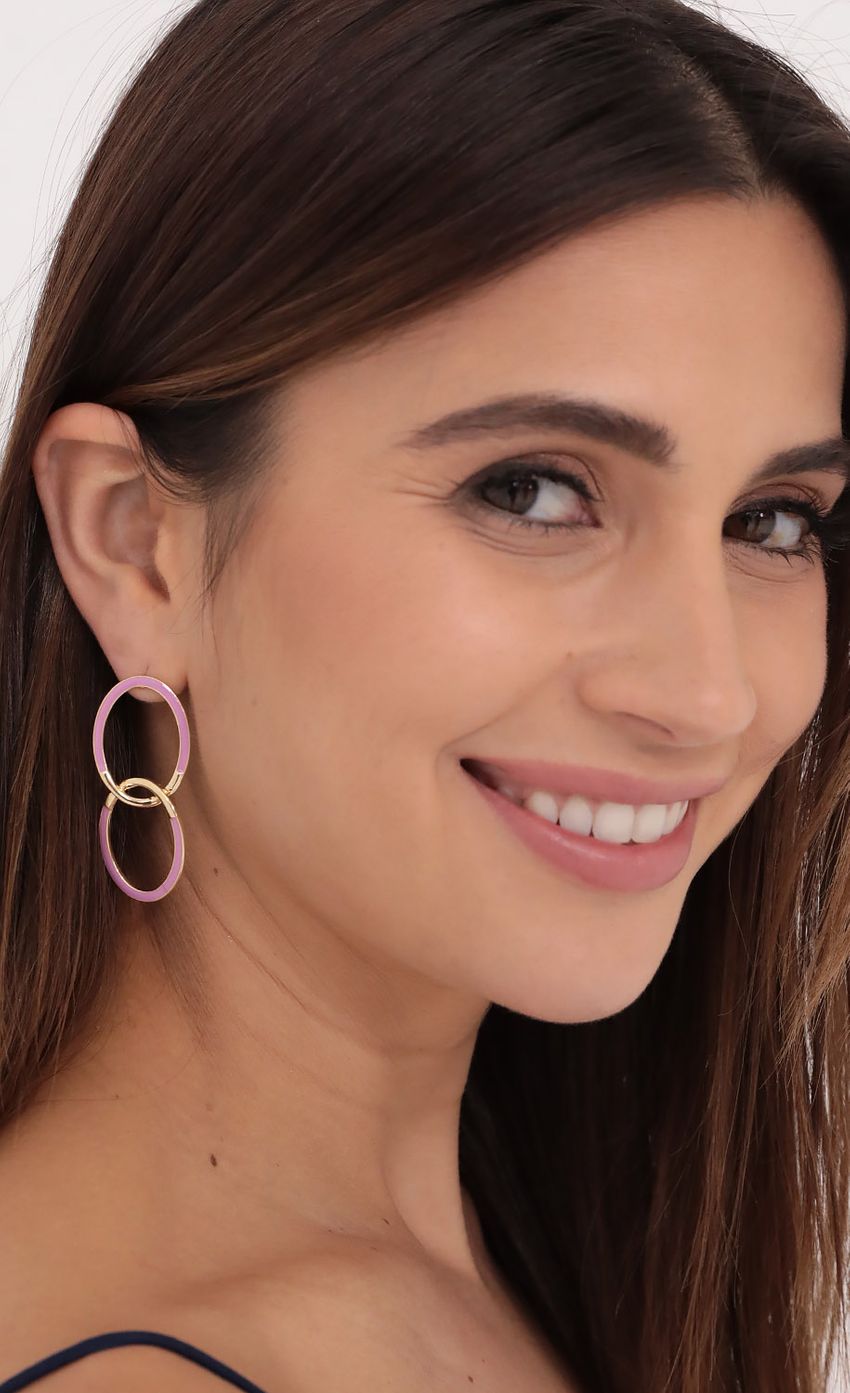 Picture Double Loop Earrings in Lavender. Source: https://media-img.lucyinthesky.com/data/Oct21_2/850xAUTO/1V9A6303.JPG