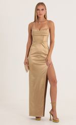 Picture Satin Corset Maxi Dress in Gold. Source: https://media-img.lucyinthesky.com/data/Oct22/150xAUTO/df4f1edd-6603-49bd-8d86-615dd27849f2.jpg