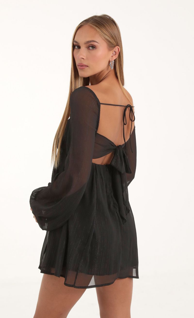 LUCKY BRAND Short Sleeve Babydoll Dress Black Multi - Jack