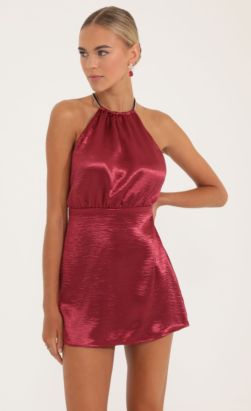 Picture Satin Halter Dress in Red. Source: https://media-img.lucyinthesky.com/data/Oct22/850xAUTO/2b680101-106d-46cc-8cd1-507a281c9c7e.jpg