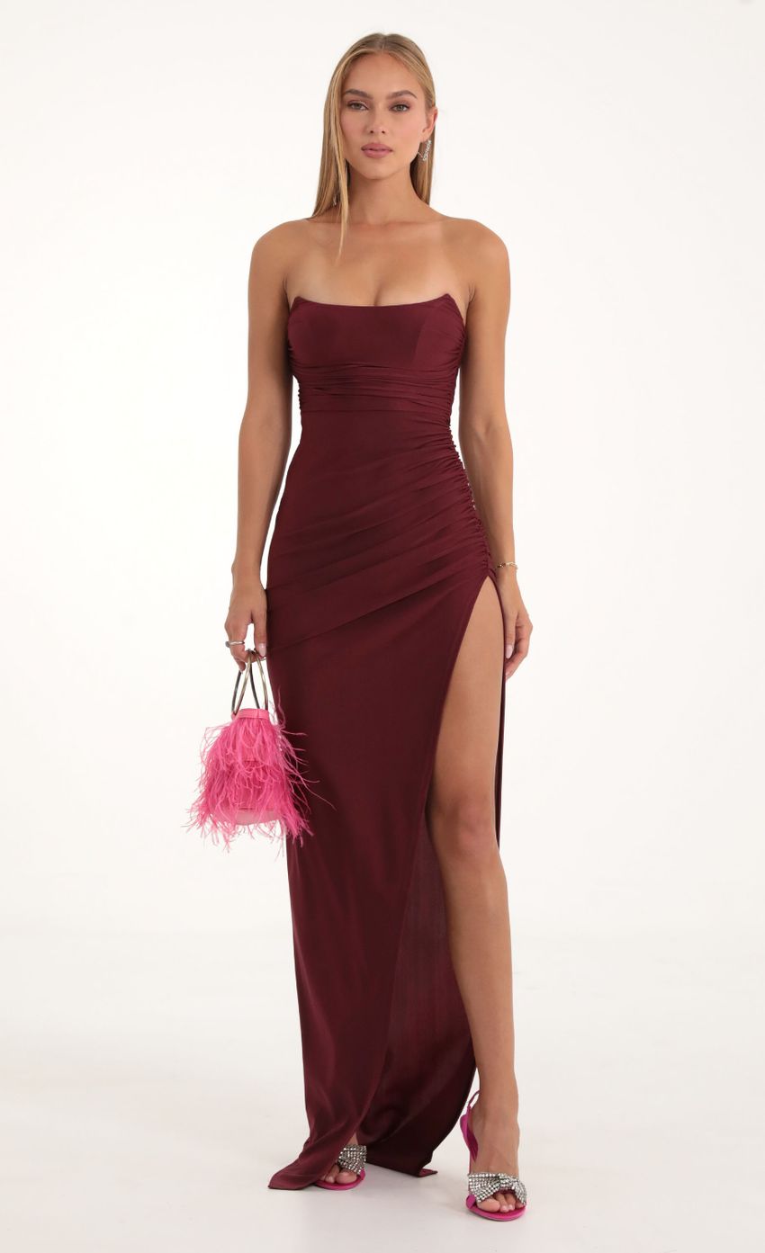 Picture Corset Strapless Maxi Dress in Red. Source: https://media-img.lucyinthesky.com/data/Oct22/850xAUTO/76539da3-703c-42b5-a0f6-ae746b6e228d.jpg