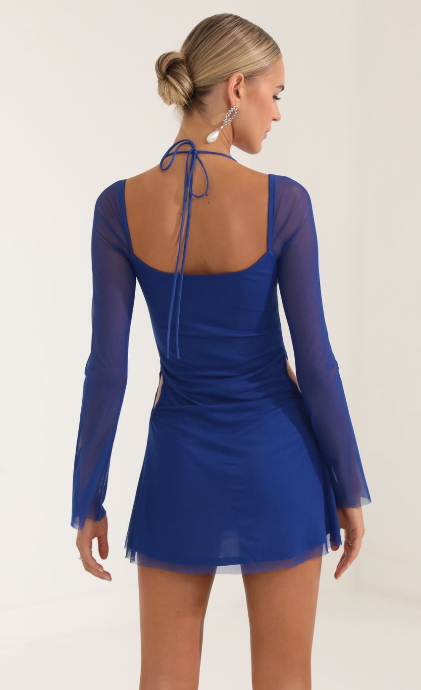 Picture Mesh Cutout Dress in Blue. Source: https://media-img.lucyinthesky.com/data/Oct22/850xAUTO/b69670b8-9445-404f-83b8-531501b64e2f.jpg