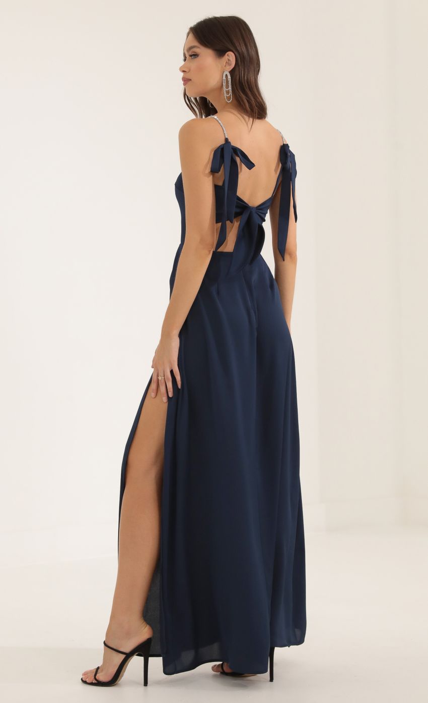 Picture Crepe Rhinestone Strap Maxi Dress in Navy. Source: https://media-img.lucyinthesky.com/data/Oct22/850xAUTO/bce2d4a1-1c8f-44d3-95fe-7aec70adc067.jpg