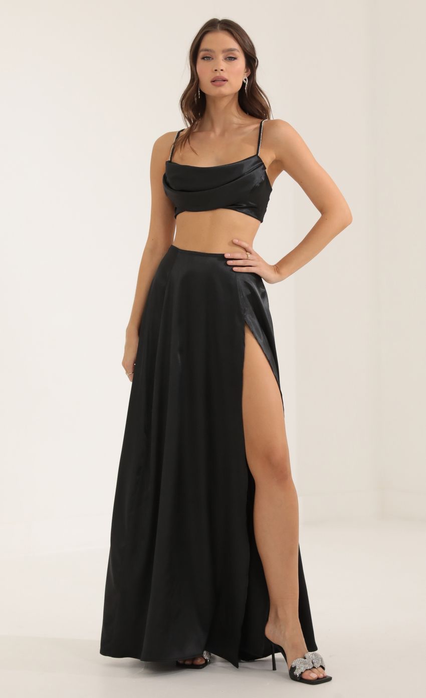 Picture Two Piece Maxi Skirt Set in Black. Source: https://media-img.lucyinthesky.com/data/Oct22/850xAUTO/e5f0d2ec-78d0-40c1-aa39-3a8a83f41d97.jpg