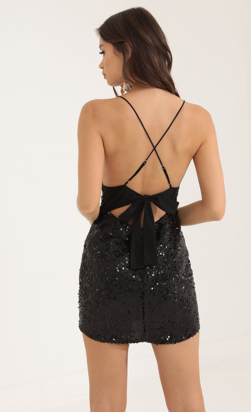 Picture Sequin Bodycon Dress in Black. Source: https://media-img.lucyinthesky.com/data/Oct22/850xAUTO/f18cdff7-7bd1-41d6-8f37-dceb2d068dc0.jpg
