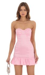 Picture Taffeta Ruffle Bodycon Dress in Pink. Source: https://media-img.lucyinthesky.com/data/Oct23/150xAUTO/4960fb93-7f1b-4c91-b564-fc62a66b95b4.jpg