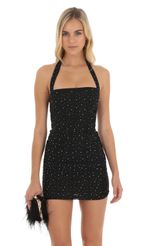 Picture Shimmer Bodycon Dress in Black. Source: https://media-img.lucyinthesky.com/data/Oct23/150xAUTO/ff68c935-4d14-4ec8-8dfd-cecbe0a22af1.jpg
