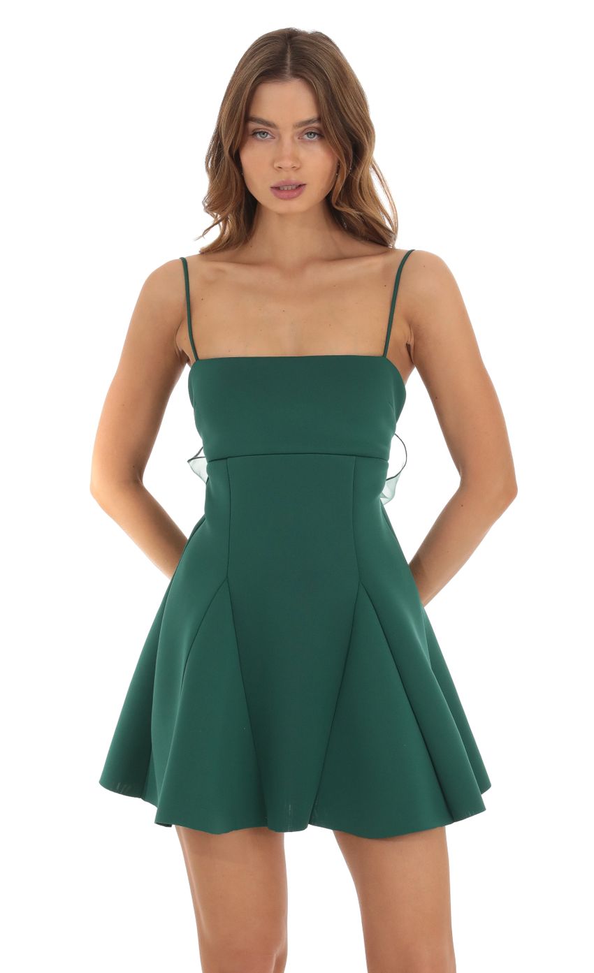 Picture A-Line Mini Dress in Green. Source: https://media-img.lucyinthesky.com/data/Oct23/850xAUTO/0d8cd9e0-4e3e-4186-80dd-6f0379756ed5.jpg