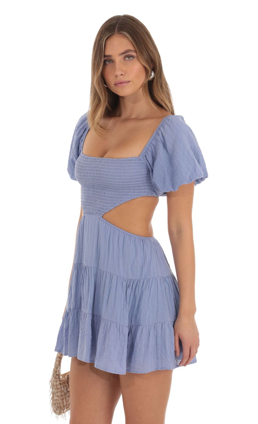Picture Puff Sleeve Dress in Blue. Source: https://media-img.lucyinthesky.com/data/Oct23/850xAUTO/3ccc928f-02ec-4727-a0f3-66c4217034f9.jpg