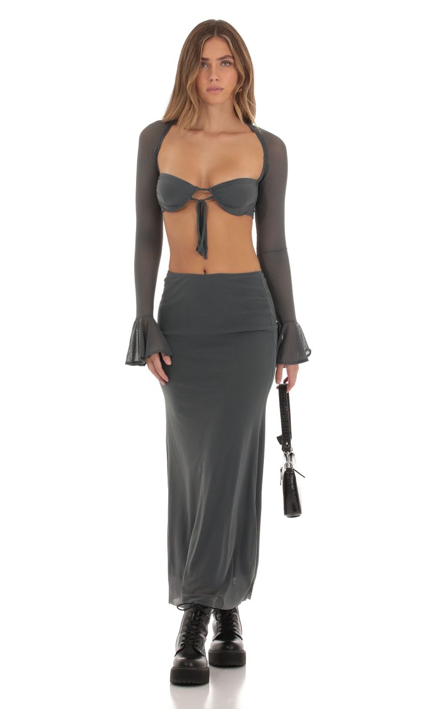 Product image for Mesh Two Piece Set in Grey