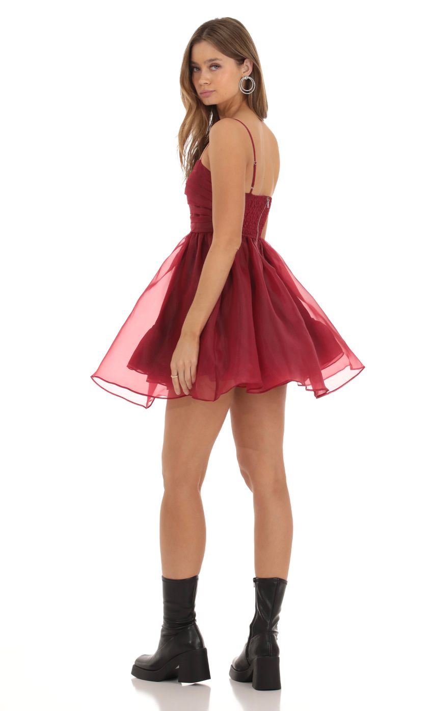 Picture Chiffon Flare Dress in Maroon. Source: https://media-img.lucyinthesky.com/data/Oct23/850xAUTO/494eb8ee-61d8-4a05-a6b3-214b0db0aed4.jpg