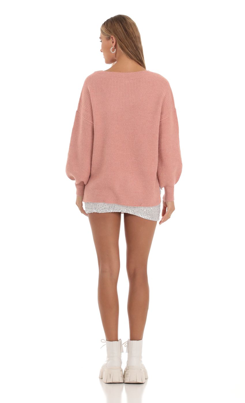 Picture Knitted Oversize Jumper in Pink. Source: https://media-img.lucyinthesky.com/data/Oct23/850xAUTO/8121af7d-af91-46b5-a3c0-3f7f0fd9690b.jpg