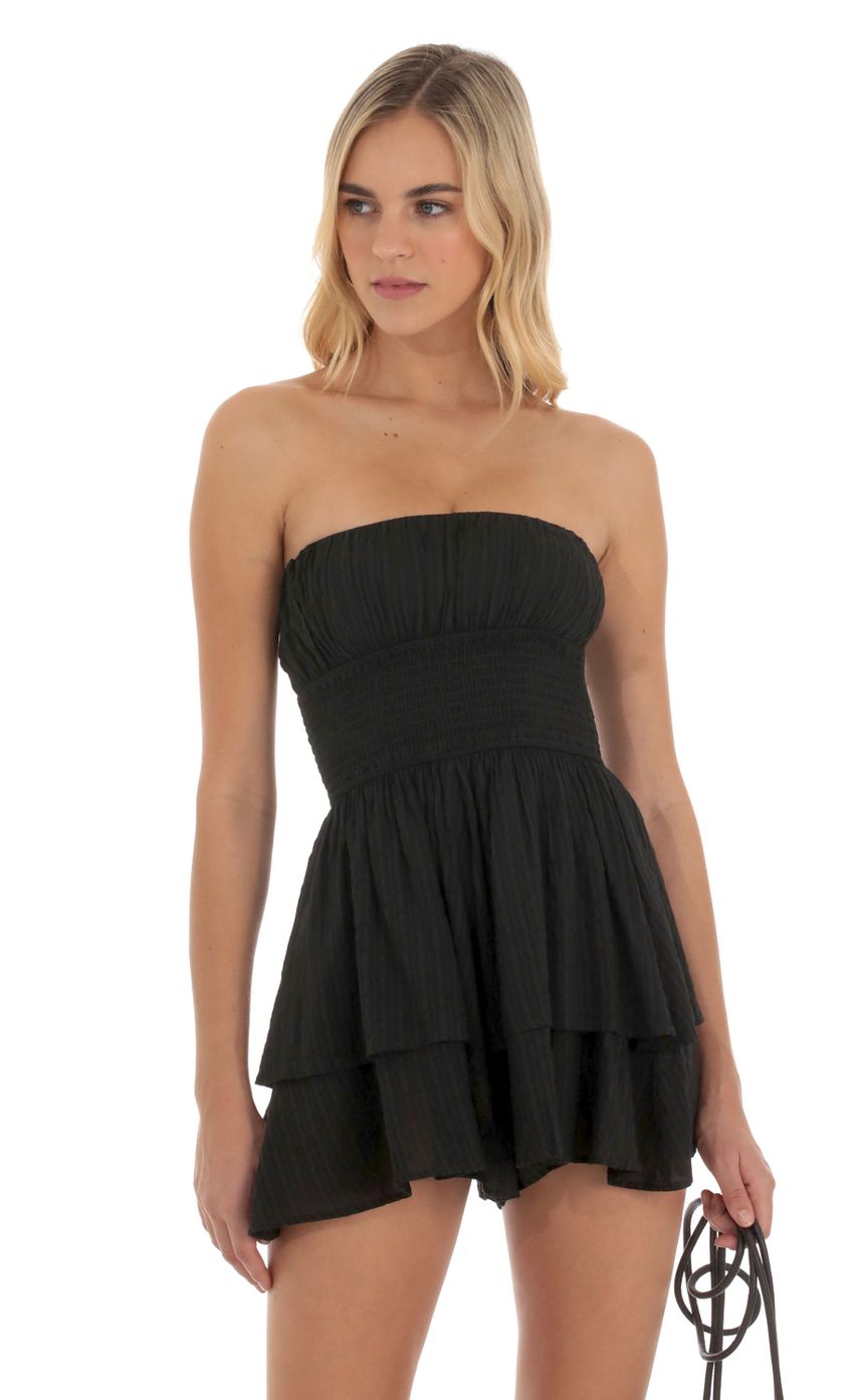 Picture Strapless Romper in Black. Source: https://media-img.lucyinthesky.com/data/Oct23/850xAUTO/9eff1b48-351e-436e-a3e6-0837f5834aa0.jpg