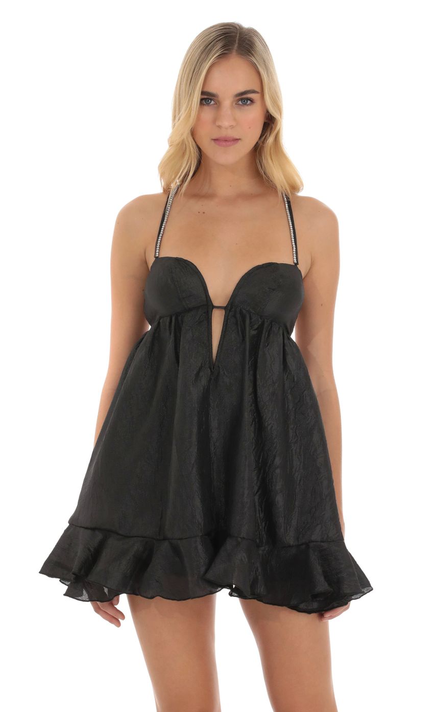 Picture Rhinestone Babydoll Dress in Black. Source: https://media-img.lucyinthesky.com/data/Oct23/850xAUTO/b4b42d3b-02b4-4df0-b21e-ac5b3dc7701f.jpg