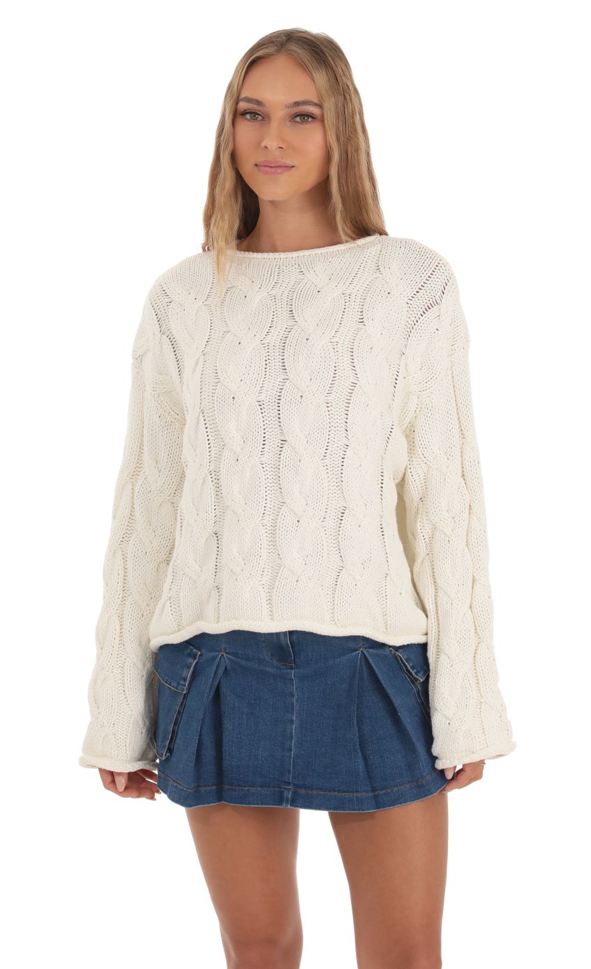 Product image for Knitted Oversize Jumper in White