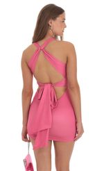 Picture Twist Open Back Dress in Pink. Source: https://media-img.lucyinthesky.com/data/Oct24/150xAUTO/b00e81bc-e4d5-4961-a3af-843c3d67ee39.jpg