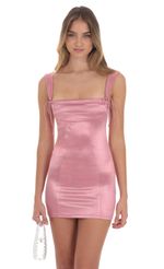 Picture Shoulder Ties Bodycon Dress in Pink. Source: https://media-img.lucyinthesky.com/data/Oct24/150xAUTO/b51eb58f-85c6-46e1-8de9-174564c95bbe.jpg