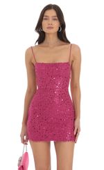 Picture Beaded Sequin Dress in Fuchsia. Source: https://media-img.lucyinthesky.com/data/Oct24/150xAUTO/e47e3762-ac9d-4304-bb5f-3d7206bc3f10.jpg