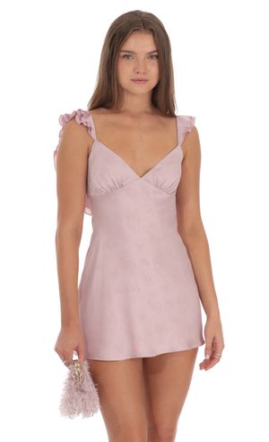falling into satin mini dress Daphne Sage Satin Mini Dress - 12 main image 1