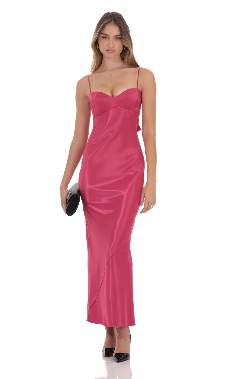knee length dresses for ladies Mac Duggal Tie Neck Tiered Halter Gown main image 1