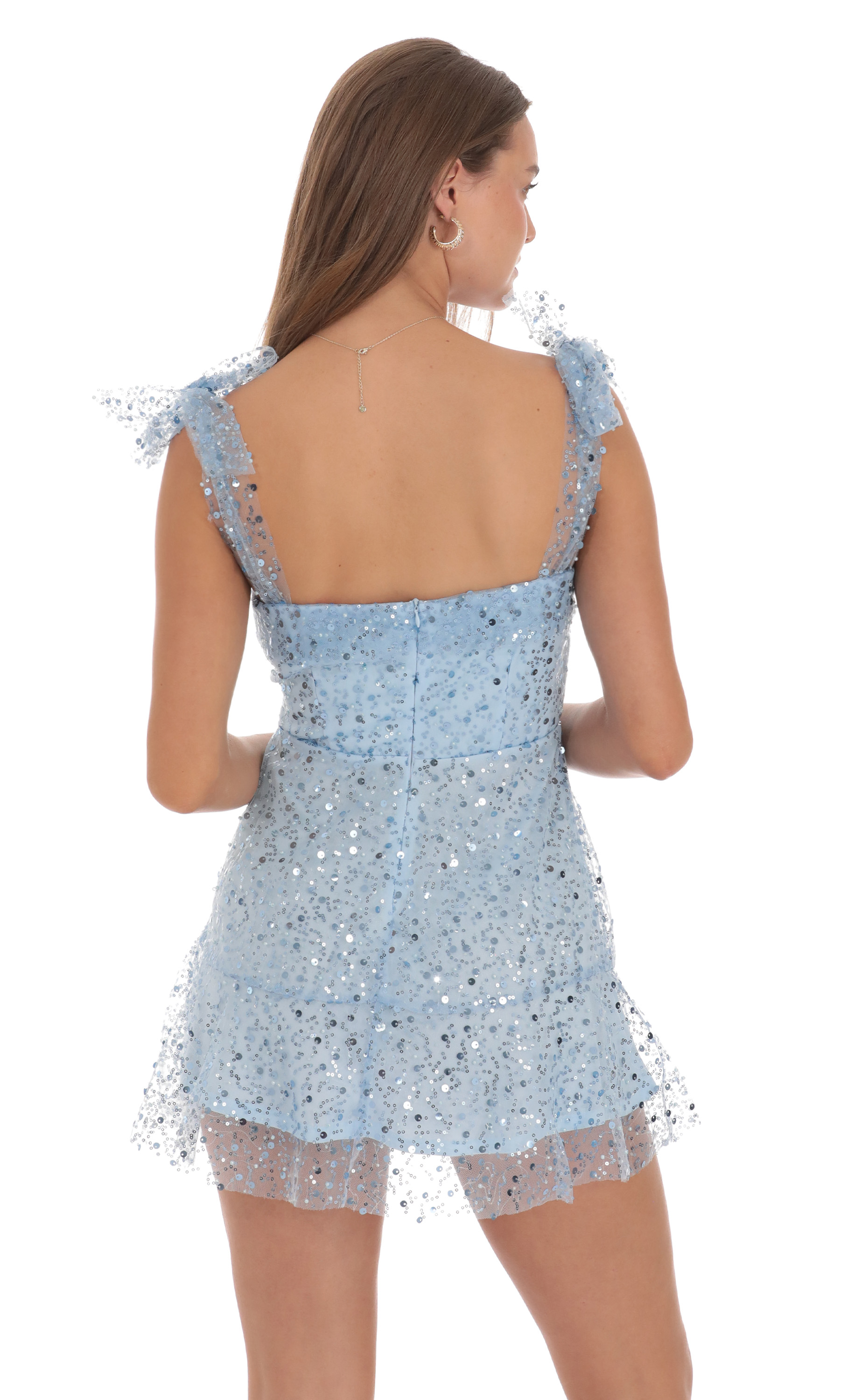 lucy in the sky blue sparkly dress Chicsew Mismatched Dusty Blue Satin Long Bridesmaid Dresses Sexy Side Split Mermaid / Mix and Match Bridesmaid dresses, Dusty-Blue / B