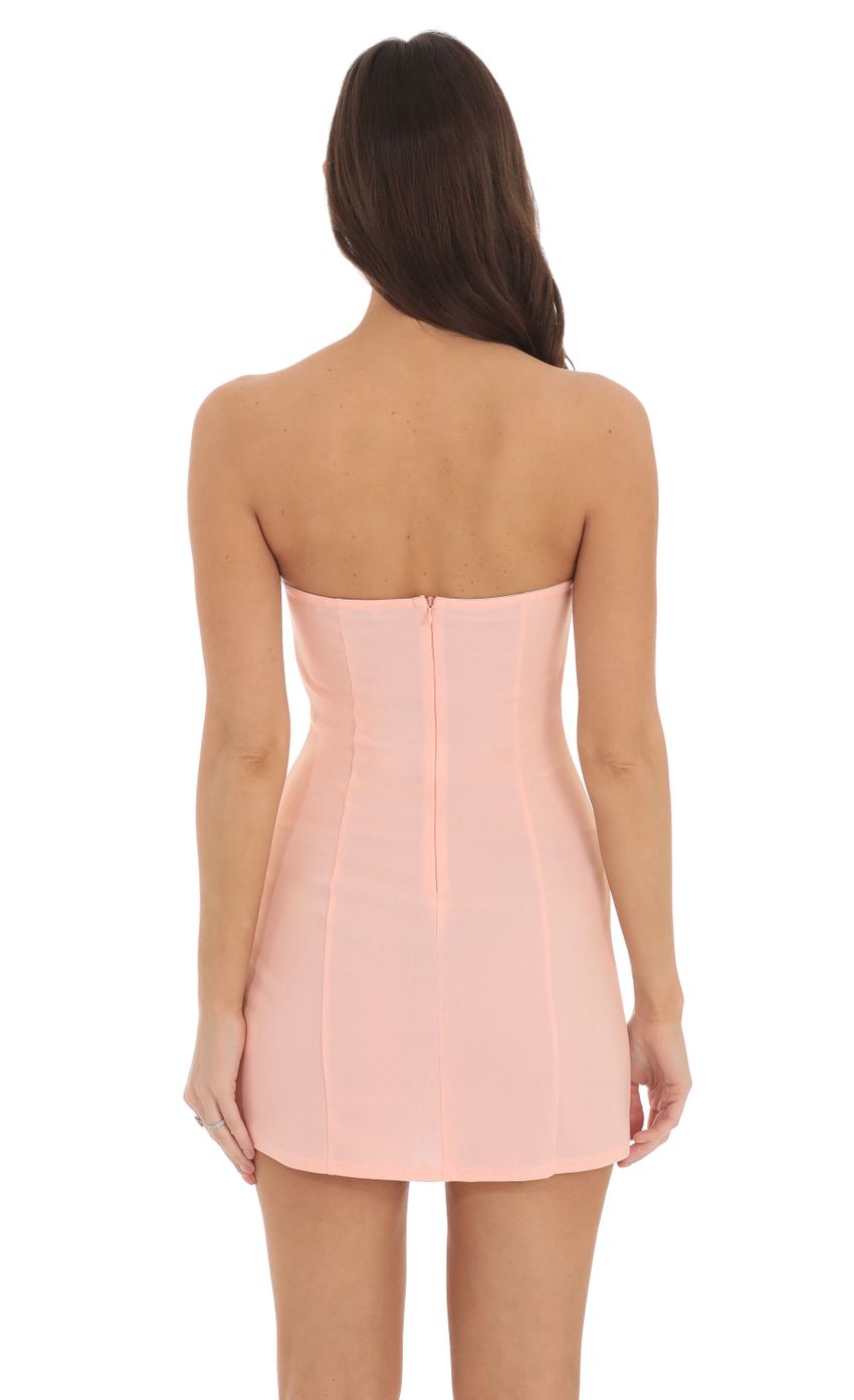 Picture White Trim Strapless Dress in Pink. Source: https://media-img.lucyinthesky.com/data/Oct24/850xAUTO/09695ab0-cc15-4989-bff3-c9780a13fad1.jpg