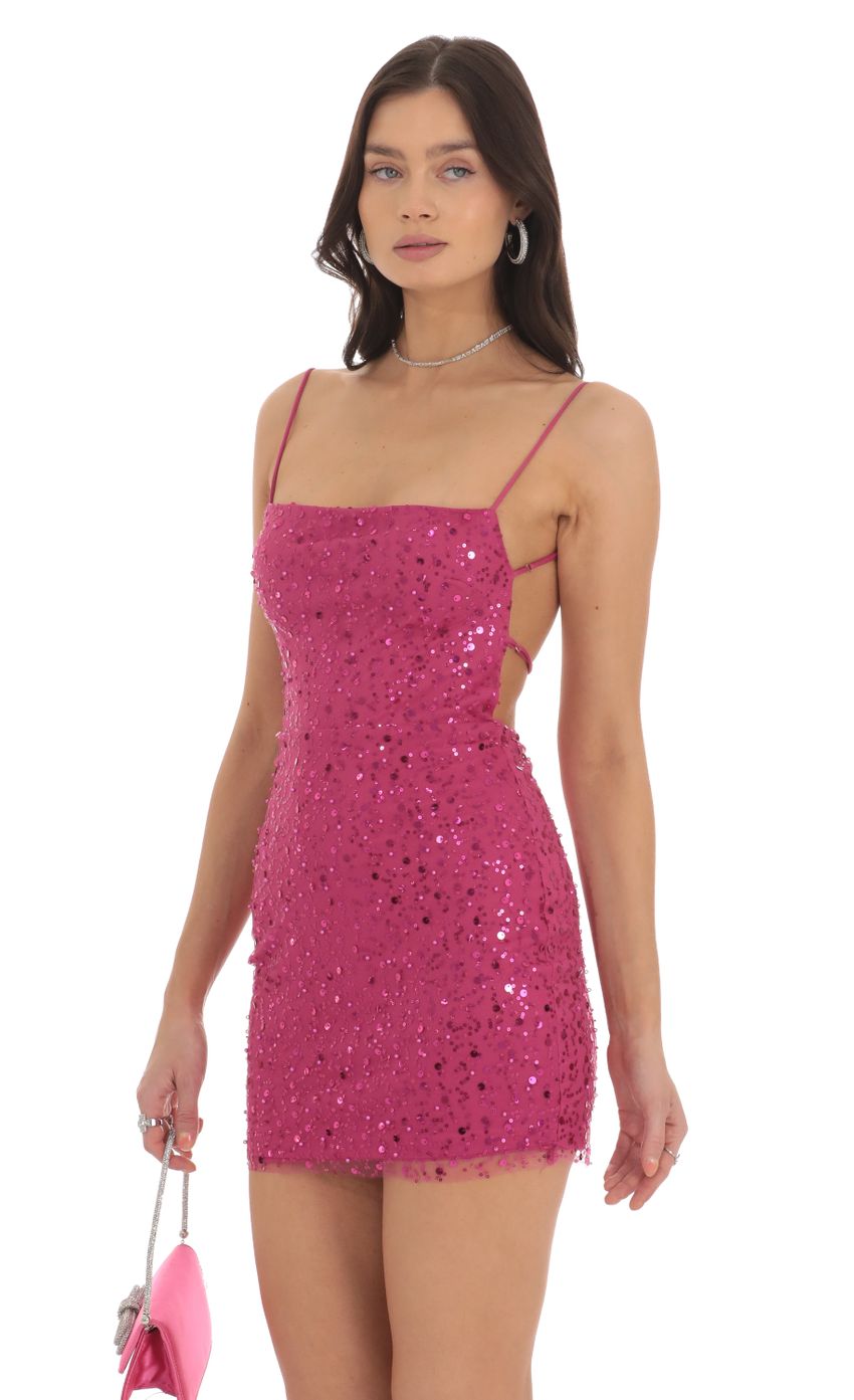 Picture Beaded Sequin Dress in Fuchsia. Source: https://media-img.lucyinthesky.com/data/Oct24/850xAUTO/09d7e64f-6761-4560-9498-47664fe2c8e3.jpg