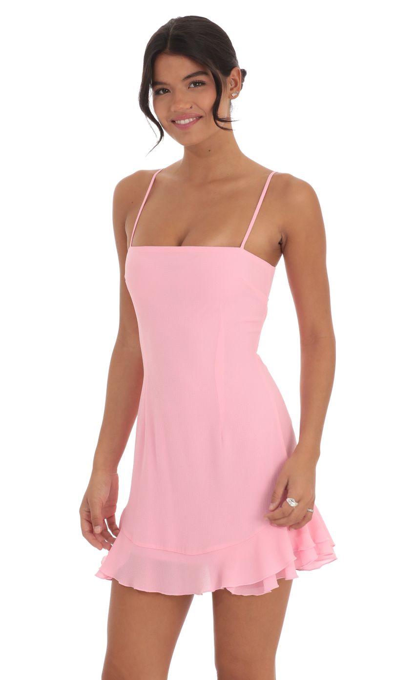 Picture Ruffle Dress in Pink. Source: https://media-img.lucyinthesky.com/data/Oct24/850xAUTO/2418e0ae-2ba9-4a21-ab5d-7cc55e312350.jpg