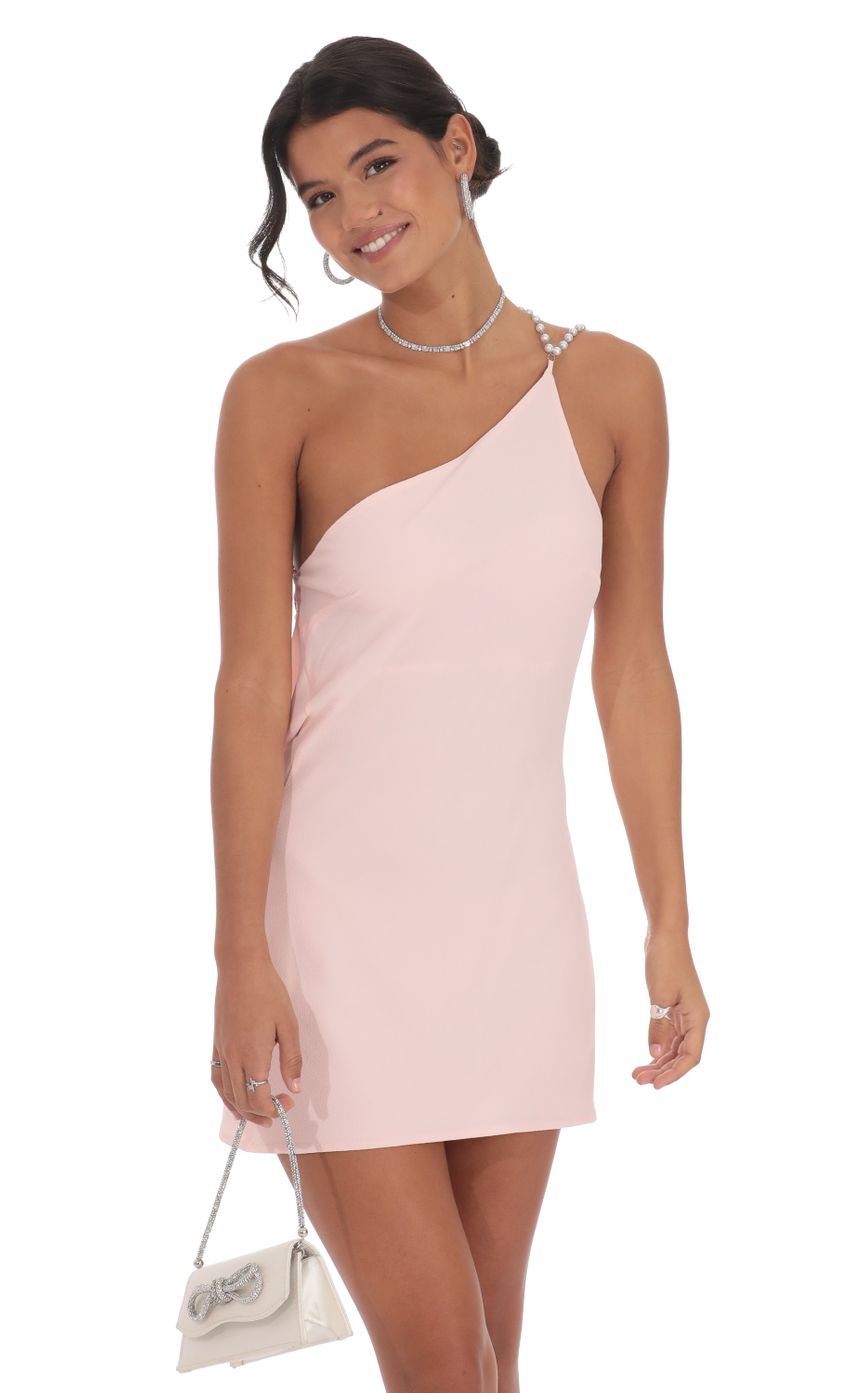 Picture Pearl One Shoulder Satin Dress in Pink. Source: https://media-img.lucyinthesky.com/data/Oct24/850xAUTO/38d0b004-491a-497d-8cfe-44615b5df086.jpg