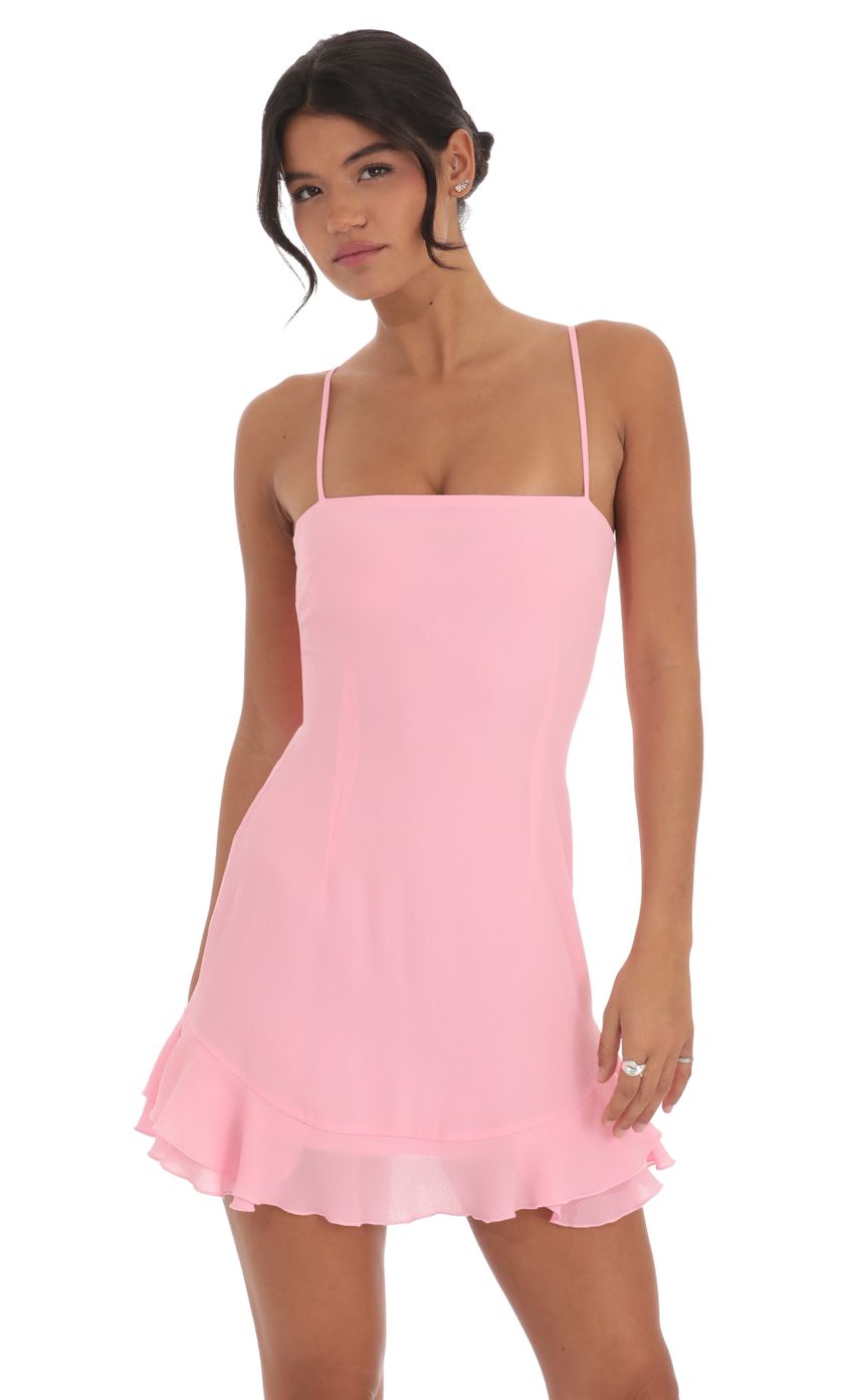 Picture Ruffle Dress in Pink. Source: https://media-img.lucyinthesky.com/data/Oct24/850xAUTO/3c63913e-900f-4c63-a3d9-9e0ad257a715.jpg