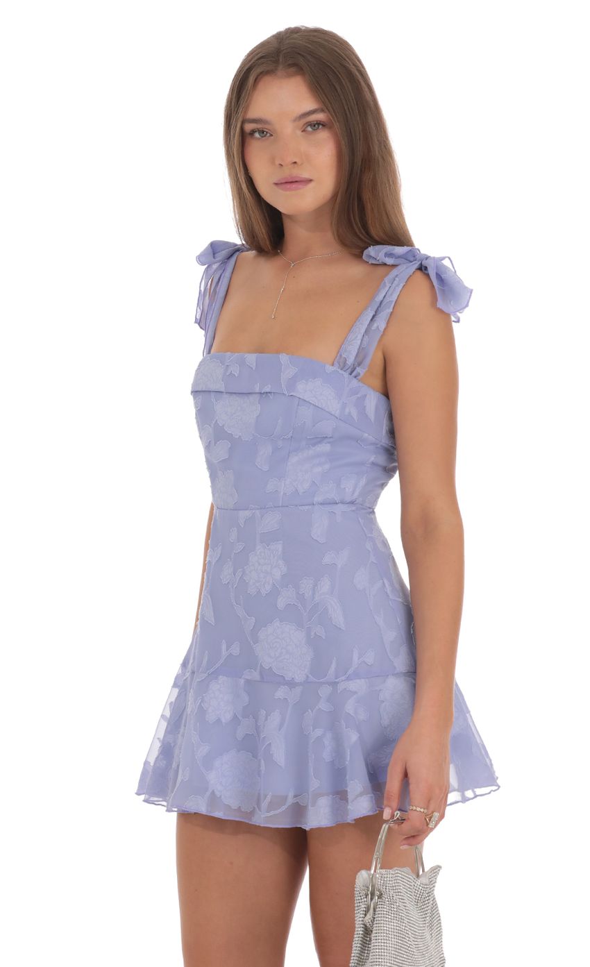 Picture Textured Floral A-line Dress in Periwinkle. Source: https://media-img.lucyinthesky.com/data/Oct24/850xAUTO/4c4d612d-a054-4d79-b687-3ca952c583d0.jpg