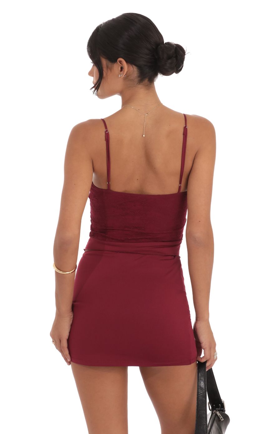 Picture Lace Twist Two Piece Set in Burgundy. Source: https://media-img.lucyinthesky.com/data/Oct24/850xAUTO/51495b70-718e-4940-85ac-d43a09c40b72.jpg